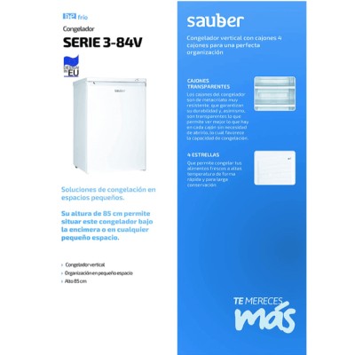 Congelador Sauber Vertical SERIE 3-84V